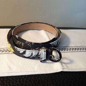 New Proenza SCHOULER  thin Belt Floral Pattern 6/8" M
